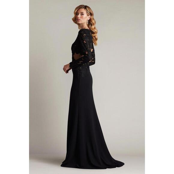 NEW, Tadashi Shoji Caselle Embroidered Illusion Bodice Gown Sz 8 #MD281 - Picture 3 of 11